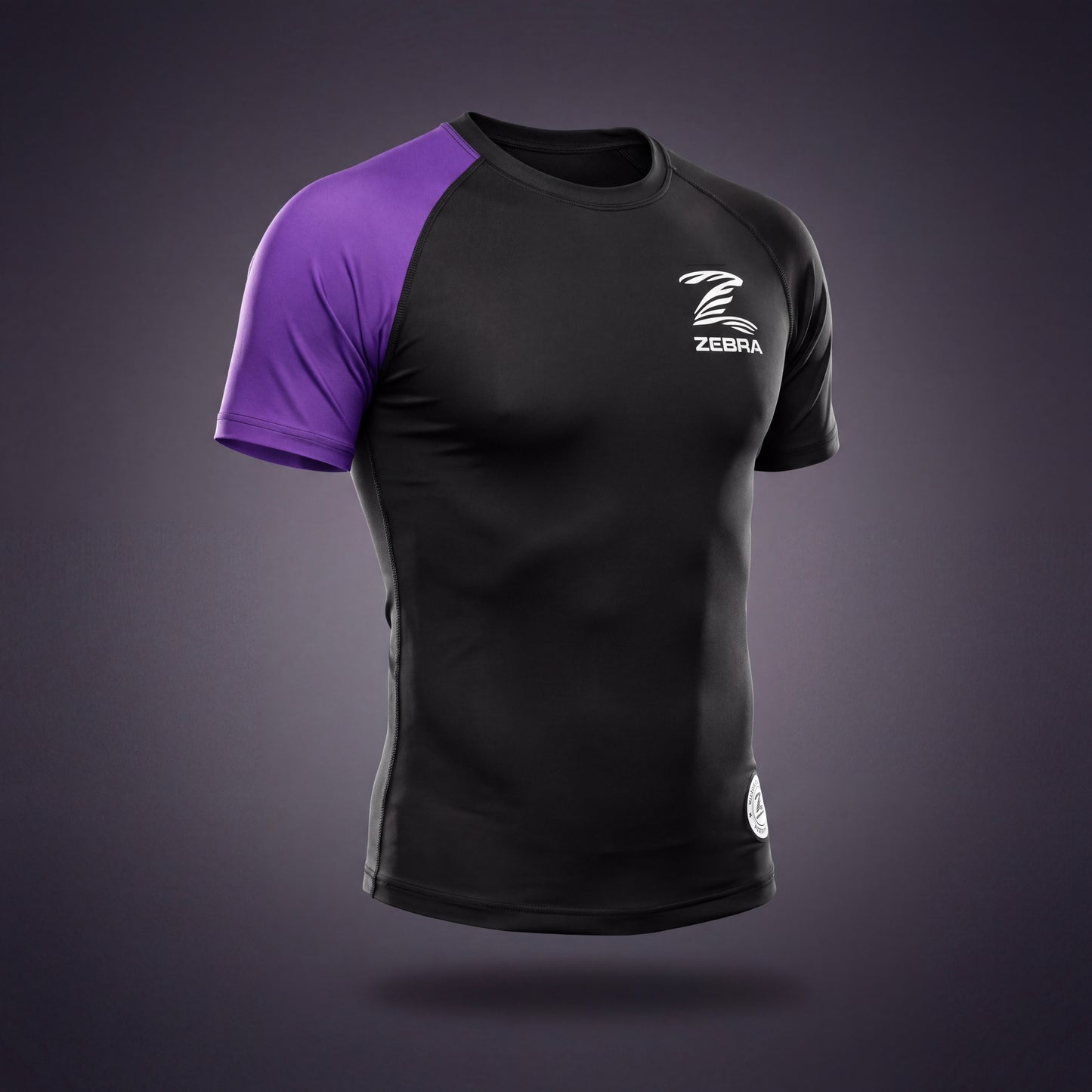 Zebra Ranked Rashguard - Purple Belt - Short Sleeve