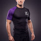 Zebra Ranked Rashguard - Purple Belt - Short Sleeve