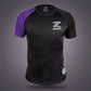 Zebra Ranked Rashguard - Purple Belt - Short Sleeve
