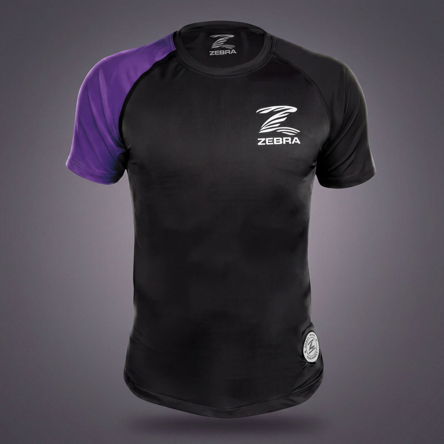 Zebra Ranked Rashguard - Purple Belt - Short Sleeve