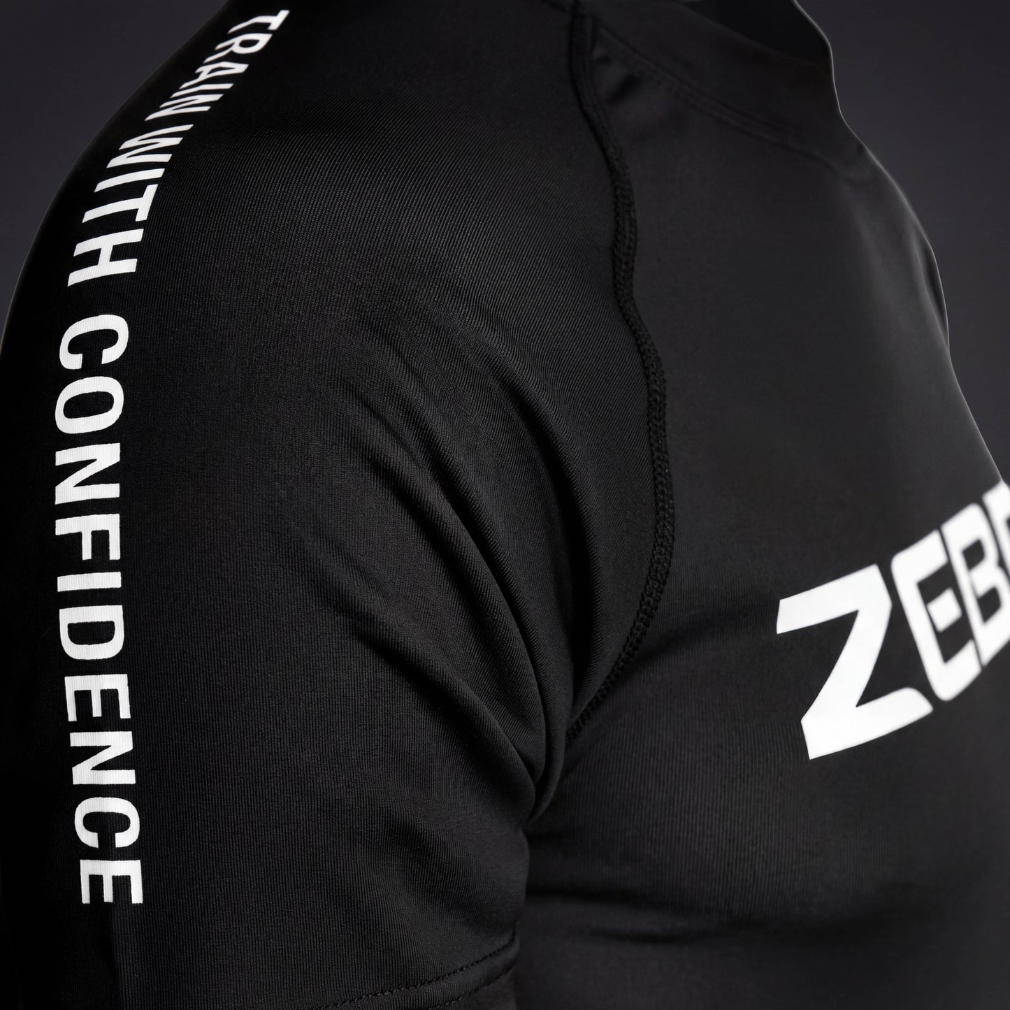 Zebra Short Sleeve Rashguard - Black