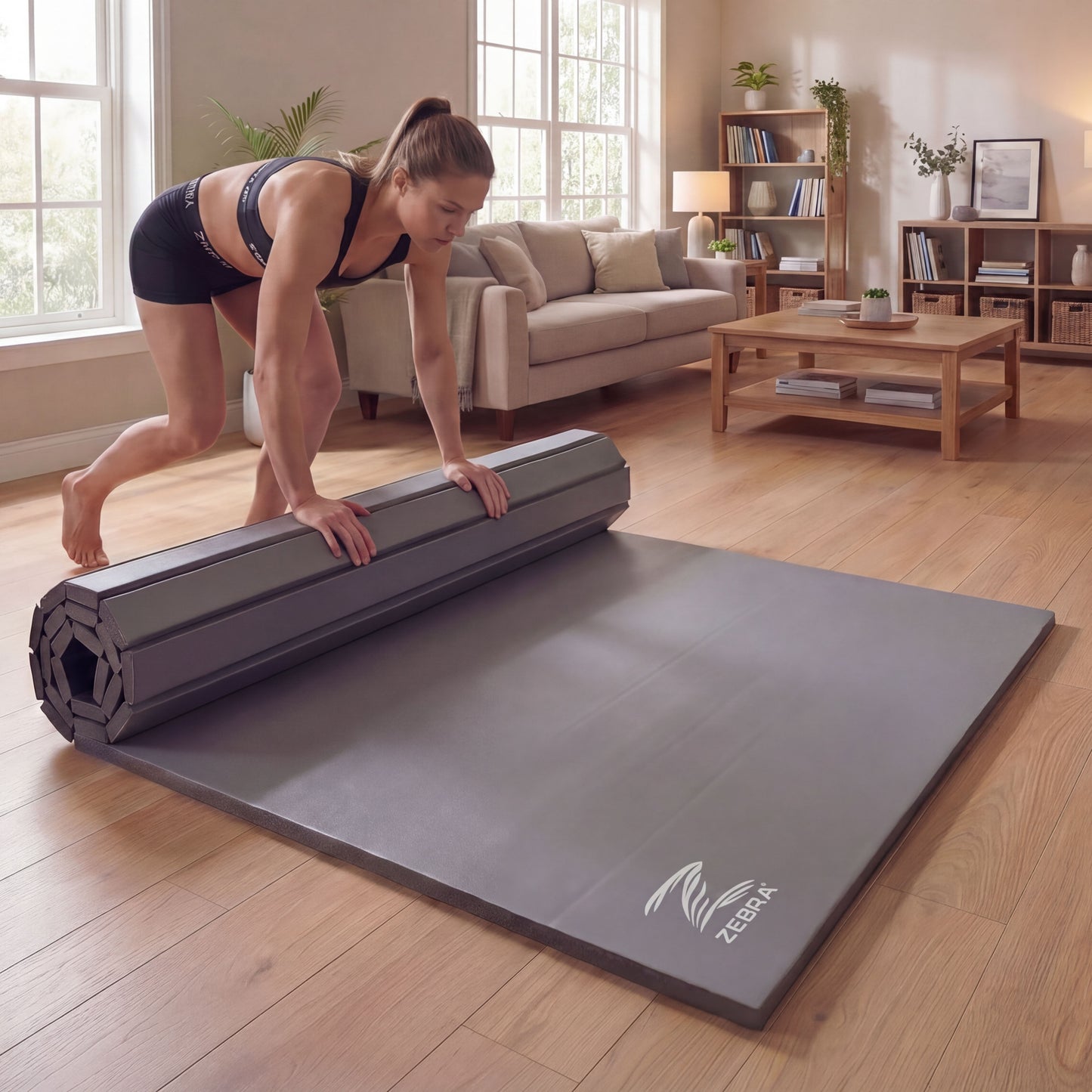 Home Roll Out Mat - Grey