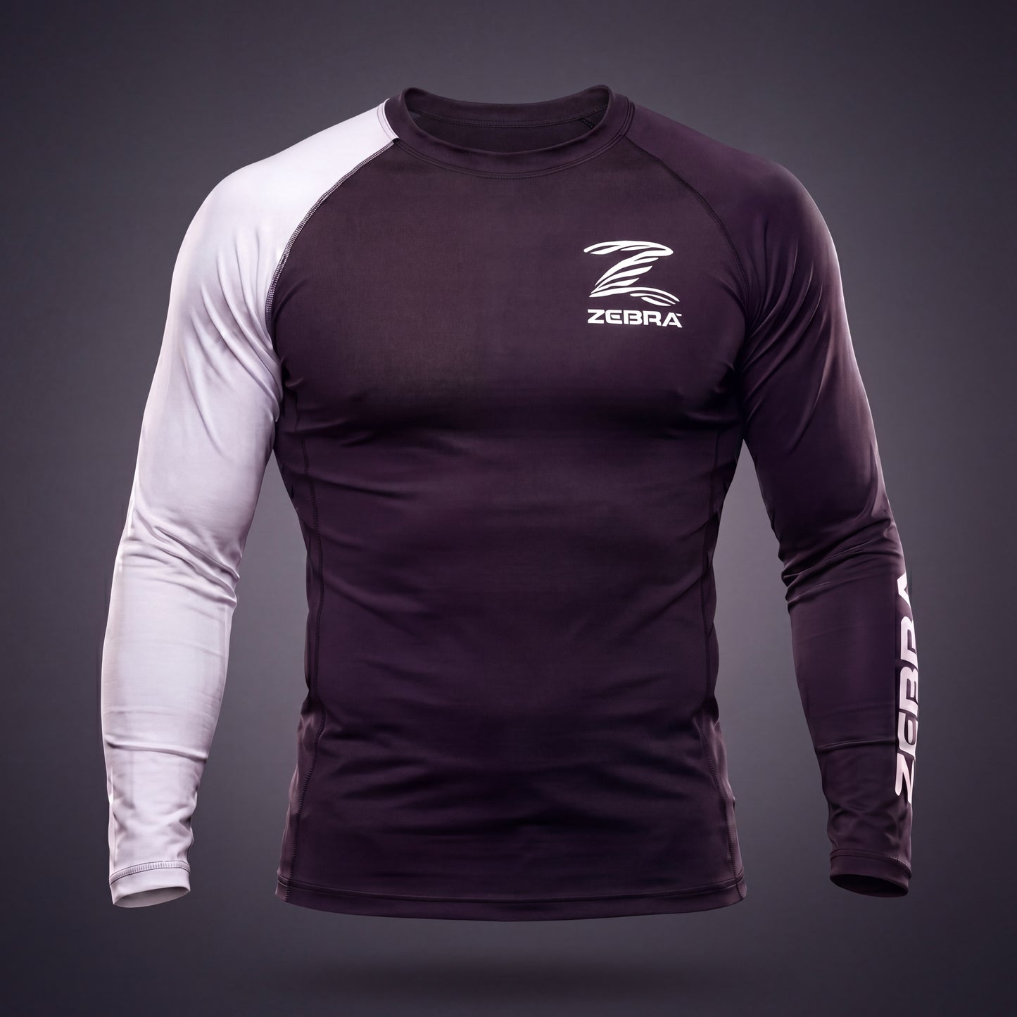 Zebra Ranked Rashguard - White Belt - Long Sleeve