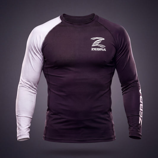 Zebra Ranked Rashguard - White Belt - Long Sleeve